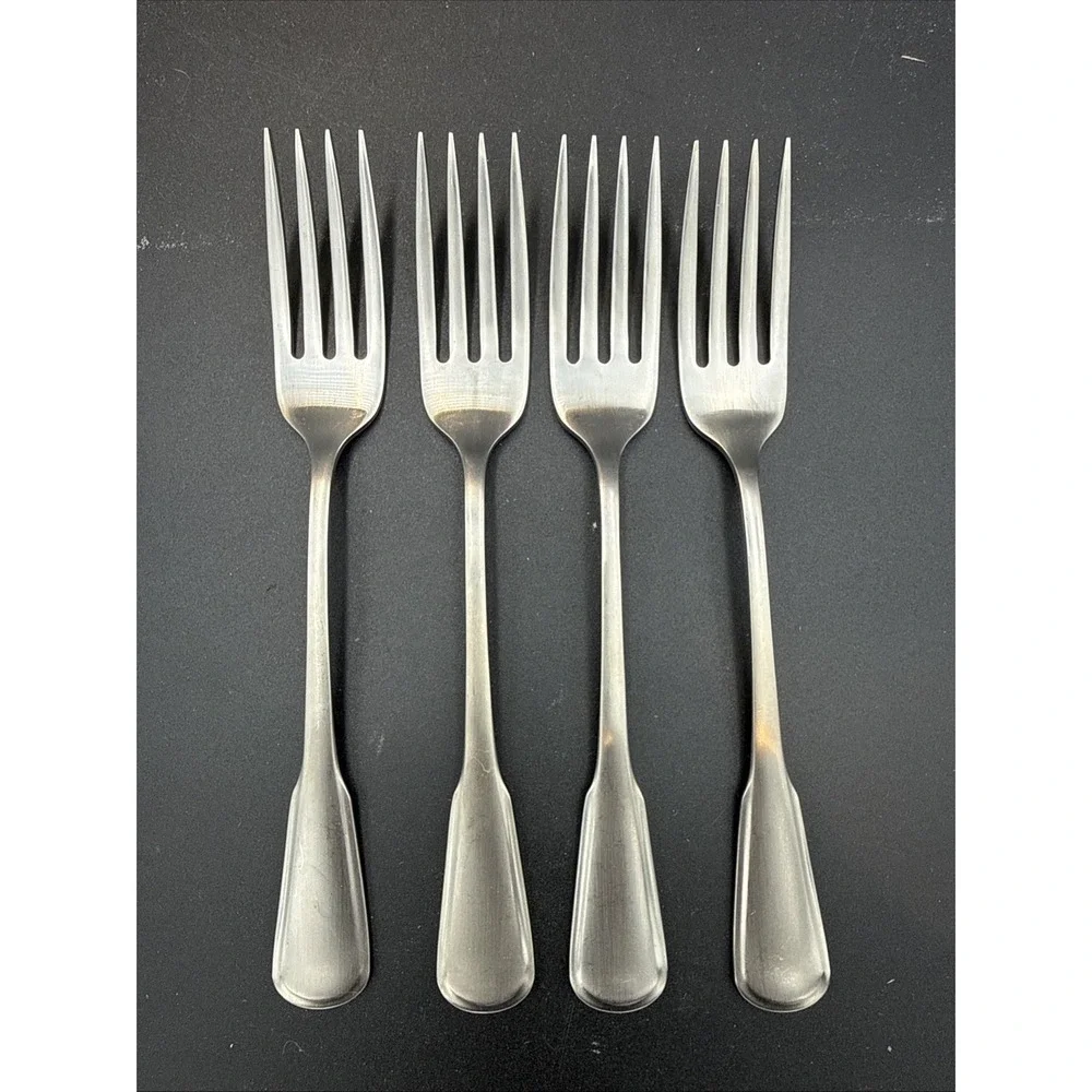 Oneida Stainless 4 Dinner Fork Yorktowne SSS 7 1/4 Flatware Traditional